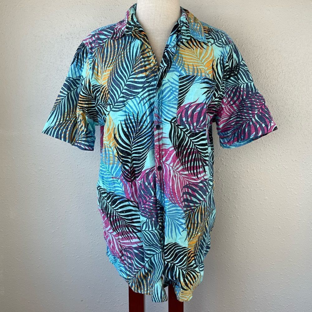 Straight Faded Hawaiian Shirt Size L